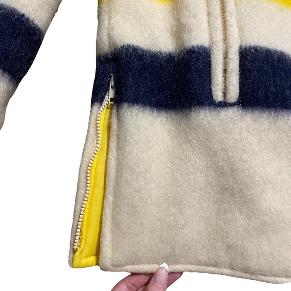 SOLD- Vintage Hudson Bay 4 Point Striped Reversible Wool Jacket - Picture 2 of 13